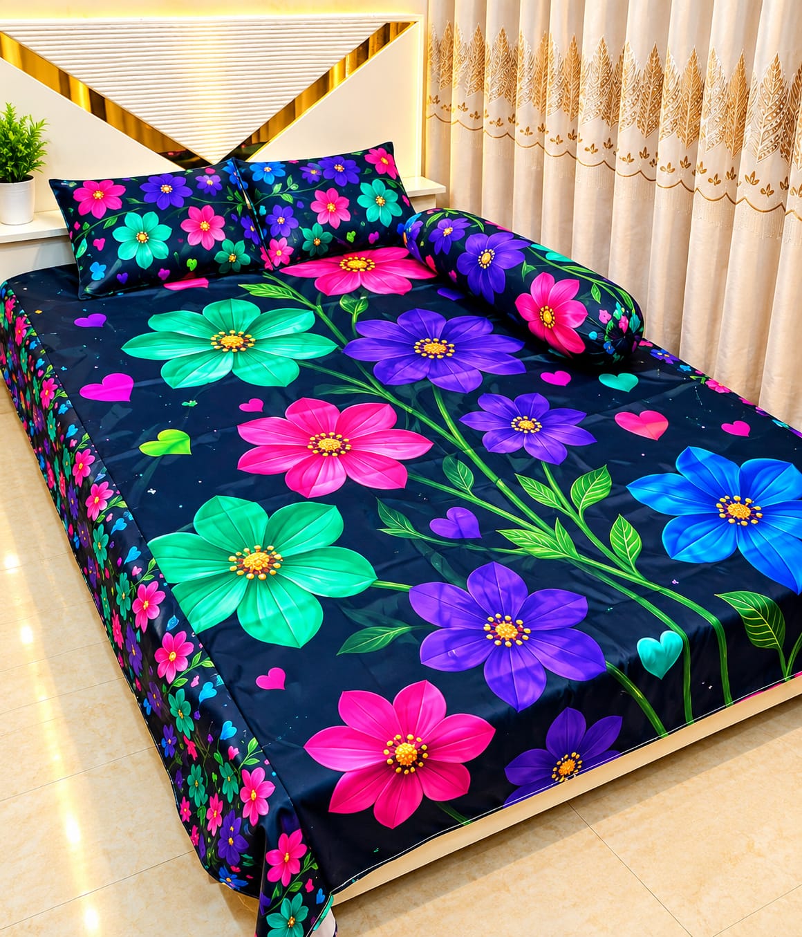 7/8 fit Waterproof 3d print bedsheet=B156